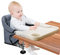 Toogel Baby Tischsitz mit Essbrett, Tragbarer Baby Hochstuhl mit Sicherheitsgurt, Kinderstuhl zum Anklippen Flach Verstaubar, Babysitz mit Transporttasche für Zuhause und Unterwegs (Grau)