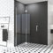 Walk in Duschwand, 100x195 cm Falttür Begehbare Dusche Duschkabine Duschtrennwand 6mm ESG-Sicherheitsglas Nano Beschichtung
