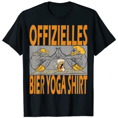 offizielles bier yoga outfit, Freunde Yogamatte Yogafigur T-Shirt