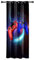 YONGFOTO 117x229cm Vorhänge für Spielzimmer Rot und Blau Gamepad Abstrakt Symbol Fantasiewelt Verdunkelungsvorhang für Kinderzimmer, 1 Stoffbahn mit Ösen