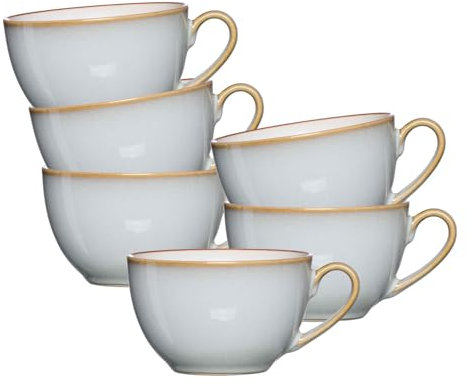 Ritzenhoff & Breker Portofino Kaffeetassen 6er Set, 220 ml, Moderne Teetassen mit Farbverläufen, Skandinavisches Design mit Reaktivglasur, Steinzeug, Blaugrau