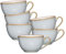 Ritzenhoff & Breker Portofino Kaffeetassen 6er Set, 220 ml, Moderne Teetassen mit Farbverläufen, Skandinavisches Design mit Reaktivglasur, Steinzeug, Blaugrau