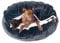 Lous® Anti-Stress Hundebett, Hundehöhle, waschbar, große Hunde, kleine Hunde und Katzen, Katzenbett, abnehmbare Decke (XXL ca.114cm Ø)