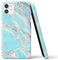 uCOLOR Case Compatible with iPhone 11 6.1 inch Protective Purple Floral Case Slim Soft TPU Silicone Shockproof Cover Compatible iPhone 11 6.1 inch 2019 Release (Blue Marble)