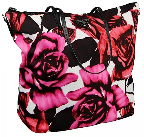 Prada Damen Rot Stoff Shopper 1BG189