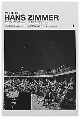 CHIPEL Hans Zimmer Poster Ikonisches Filmposter Leinwand Poster Wandkunst Dekor Druck Bild Gemälde für Wohnzimmer Schlafzimmer Dekoration Ungerahmt 40 x 60 cm