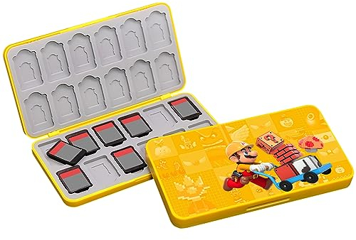 Custodia per Schede di Gioco, Custodie Giochi Switch, Switch Game Card Case, con 24 Giochi Cartridge Slot & 24 SD Card Storage, Organizer Antiurto Resistente All'acqua, Fodera in Silicone (M-O)