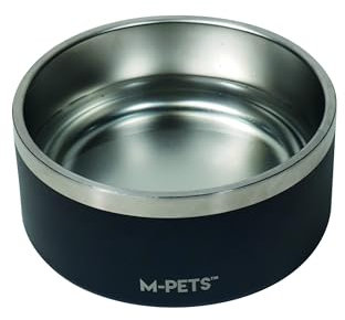 M-PETS - Gamelle Eskimo Double paroi 2 L - D20 x 9 cm - Noire
