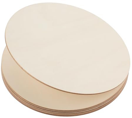 Bremorou 6 Stück Holzscheiben 20 Cm Durchmesser Holzplatte Rund Holzplatten Zum Basteln Holz Scheiben Holzscheiben Deko Dicke Für Zeichenbrett Kunsthandwerk Diy Kunst