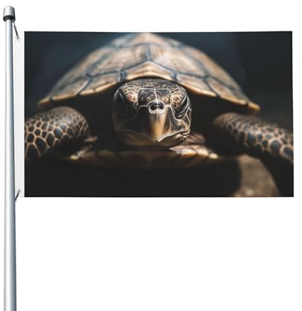 Tier-Schildkröten-Flagge, 90 x 150 cm, doppelseitig, Gartenflaggen, Willkommensflaggen, Banner, Dekoration für Innenhof, Veranda, Rasen