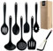 Lot de 8 ustensiles de cuisine en silicone résistants à la chaleur et antiadhésifs, spatule, spatule en silicone, cuillère de service, louche, cuillère à fente, cuillère à pâtes, écumoire, spatule à