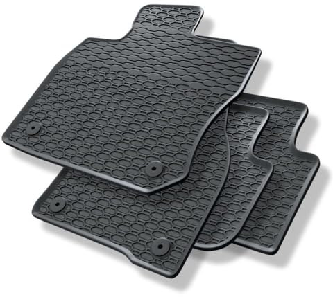 Mossa - Gummifußmatten Auto kompatibel mit VW Volkswagen Tiguan Crossover (2024- ) schwarz Gummimatten Gummi Fußmatten
