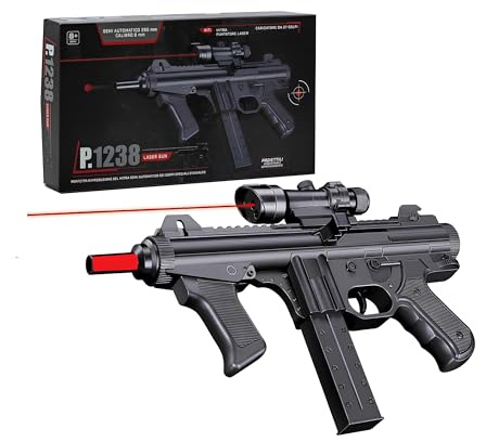 Mitra Fusil Compact MP5 M4 avec Lumières 28 cm - Pistolet Jouet pour Enfants - Mitrailleuse pour Jeu et Cosplay