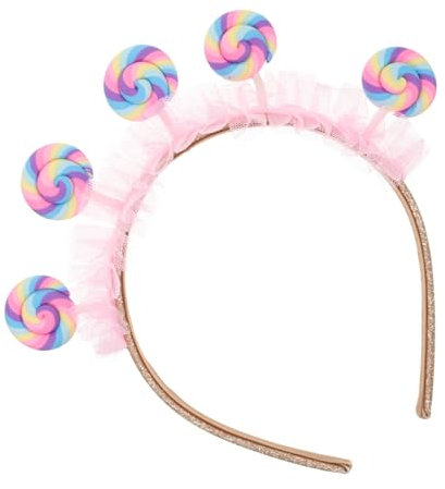 Cabilock Cartoon Stirnband Lollipop Stirnband Bonbon Haarspange Tutu Für Lollipop Kostüm Elegantes Mädchen Haarband Albernes Stirnband Turban Stirnbänder Kinder Haarbänder Foto Requisite Bunter