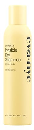 Eva NYC Invisible Dry Shampoo Spray - Oil-Absorbing, Removes Odor & No White Cast - Freshen Up Dry Shampoo For Women - For Light, Dark + Oily Hair - Light + Fresh Scent - 5.3 oz
