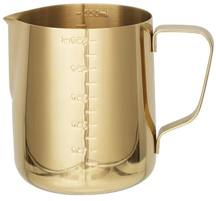 PINGSHI Boutique UK Brocca per Schiuma di Latte in Acciaio Inossidabile, caraffa per Latte estrattore brocca per caffè Espresso con Tazza montalatte in Scala Trasparente Brocca per Il Latte