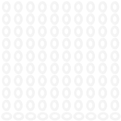 PATIKIL Rondelle Piatte in Nylon M10, 120 Pezzi 10mm ID 20mm OD 1mm Spessore Guarnizioni Piatte Plastica di Tenuta Rondelle Spaziatori di Ricambio per Rubinetto Idraulico Bullone, Bianco