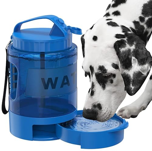 lesotc 2200 ml Water Bottle for Dogs, Portable XXL Extra Large Dog Drinking Bottle for Travel - Camping & Travel for Large Dogs (Navy)
