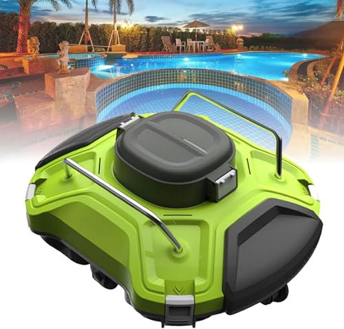 IYUESQ Limpiafondos automático robótico para Piscinas, Escalador de Paredes, Gran depósito de Filtro de Carga Superior, Aspirador robótico inalámbrico para Piscinas enterradas y elevadas.