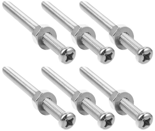 VALICLUD Lot de 6 Vis en Acier Inoxydable de Fixation pour Échelle de Piscine, Accessoires de Rechange sous-Marins pour Installation Sécurisée et Maintenance Piscine