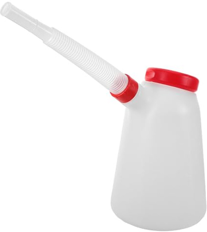 Holibanna Bidon Doseur D'huile Rouge 5l en Plastique avec Long Bec Verseur pour Injection Précise D'huile, Facile à Utiliser, pour Usage Automobile et Bateau Réutilisable