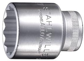 STAHLWILLE Nr. 50 Steckschlüsseleinsatz 1/2 (12,5 mm) Schlüsselweite 9 mm L.38 mm AS-drive, HPQ®-Hochleistungsstahl, verchromt