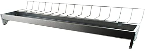 Kerbl 71303 Futtertrog verzinkt, 100 cm lang, 10 cm breit, für Hennen