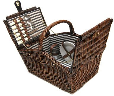 Picknick Korb für 4 Pers. Rattan 21 Teilen Nr:1026