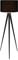 Teamson Home Romanza LED Tripod Standing Floor Lamp with Drum Shade, Modern Lighting in Black for Living Room, Bedroom or Dining Room
