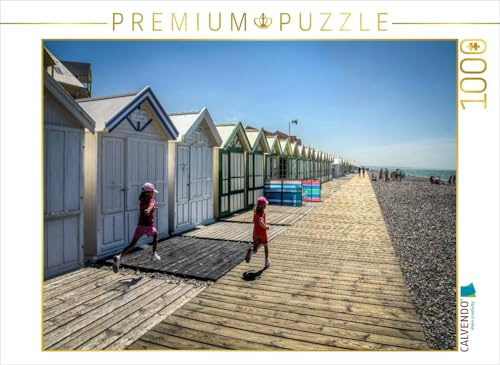 CALVENDO Puzzle Cayeux auf Meer, vom Weg der Bretter | 1000 Teile Lege-Größe 64 x 48 cm Foto-Puzzle für glückliche Stunden