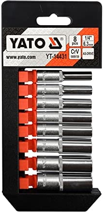 Yato YT-14431 - Socket set 1/4, 8pcs