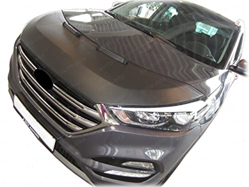 AB-00996 Auto BRA kompatibel mit Hyundai Tucson Bj. 2015-2020 Haubenbra Steinschlagschutz Tuning Bonnet Bra