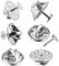 JANYUN 120 Paires de Fermoir Pins, Attache Pins, Papillon d'Embrayage Cravates Tie Pin's, pour Loisirs Créatifs DIY (4 mm, argenté)