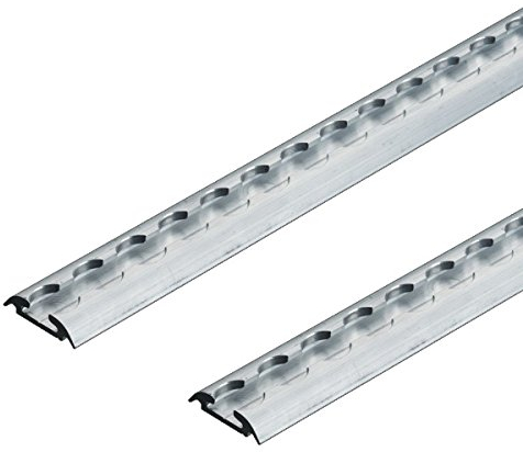kuriershop 2 x Airlineschiene, Halbrundprofil Premium Light, Länge 1,5m Zurrschiene zur Ladungssicherung gesamt 3m halbrunde Form