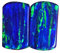 Ultimate Looking 3 Karat synthetischer blauer grüner Feueropal Cabochon funkelnder Opal, passende Ohrringe Paar AG-6791