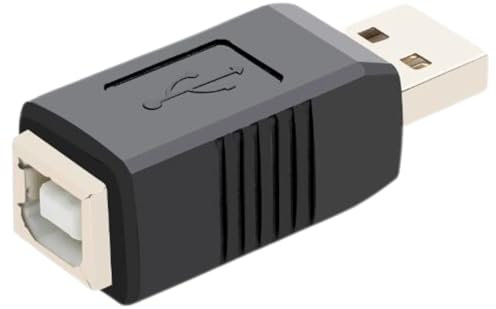 Aukson B73 USB 2.0 Adapter A-Stecker auf B-Buchse – Hochwertiger Plug & Play Kabeladapter für PC, Drucker, Scanner & Festplatten – Robuster USB A zu B Adapter für zuverlässige Verbindung