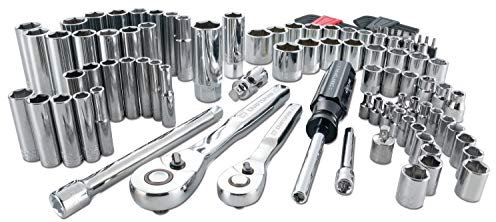 CRAFTSMAN Kit de herramientas mecánicas, unidad de 1/4 pulgadas y 3/8 pulgadas, 105 piezas (CMMT12023)