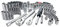 CRAFTSMAN Kit de herramientas mecánicas, unidad de 1/4 pulgadas y 3/8 pulgadas, 105 piezas (CMMT12023)