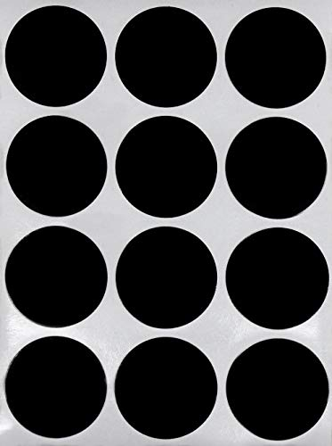 Sticker Schwarz 38 mm Aufkleber – Etiketten zur Farbcodierung Größe 3,8 cm Klebepunkte 180 Vorteilpack von Royal Green