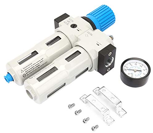 Quadrante scala pressione trattamento sorgente d'aria, filtro compressore d'aria G1 / 2 ,Filtro compressore d'aria 1-16 bar Filtro separatore d'acqua dell'olio manometro del regolatore