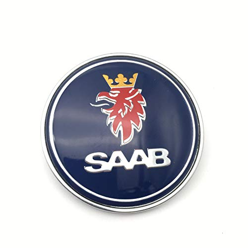 FTC 1 stück 50mm Geeignet für SAAB 93 9-3 900 9000 Motorhaube Emblem Abzeichen Logo 5289871 blau