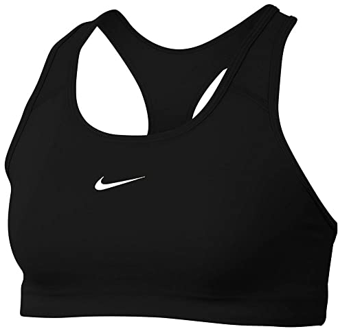Nike Womens Med Pad Bra Sports, Black/White, XL