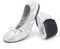 Greatonu Damen Foldable Ballet Flats Comfort Portable Travel Slip on Slipper Shoes Silver EU 39