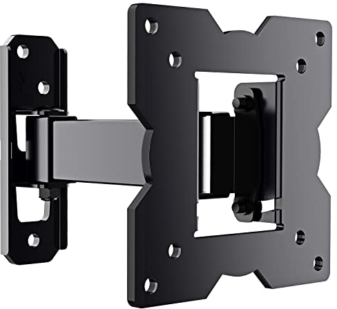 TV Wandhalterung für 10-26 Zoll Bildschirme VESA 75x75 bis 100x100mm Schwenkbare Neigbare und Ausfahren für LED, OLED, Flach & Curved Wandhalter Fernsehers - Max Last 13 kg