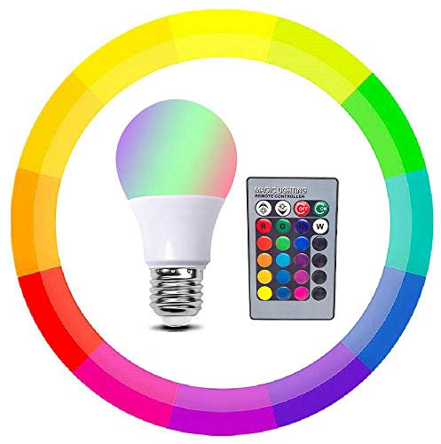 Chao Zan E27 Ampoule LED Couleur Edison Changement de Couleur Ampoule 5W Dimmable RGB+W LED Ampoules - RGB 16 + Choix de Couleur - Télécommande Compris