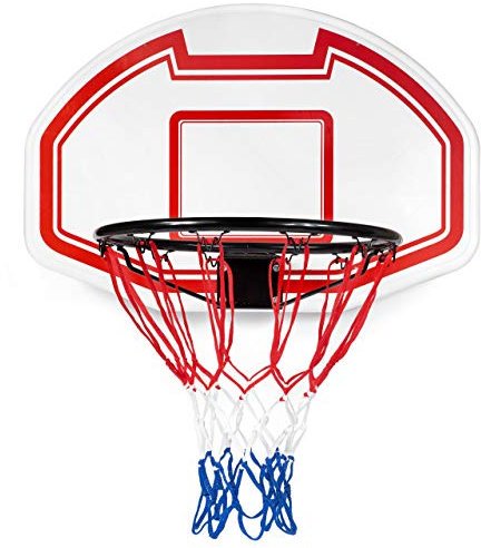 BESTIF Basketballkorb Outdoor Basketball Backboard Indoor Kinder | Basketballbrett inklusive Korb Netz Weiß