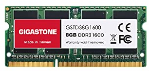 【DDR3 RAM】 GIGASTONE 8GB DDR3/DDR3L 1600MHz (1333MHz) PC3-12800 (PC3-10600) CL11 1.35V/1.5V 2Rx8 SODIMM 204 PinNicht-ECC ungepuffert Notebook Laptop Hochleistung Arbeitsspeicher Upgrade