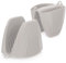 COM-FOUR® 2X Silikon Ofenhandschuh Topfhandschuh - Rutschfester Hitzeschutzhandschuh, wasserfester Backhandschuh, Anti-Slip-Topflappen (2 Stück - hellgrau)