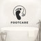 Wandaufkleber PVC abnehmbare Wandtattoo Fußpflege Text Fußmassage Kunst Fuß Spa für die Heimdekoration 80X80Cm