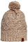 OXMO Pom Damen Wintermütze Beanie Mütze aus 100% Baumwolle Grobstrick, Größe:ONE, Farbe:Dune (795409)